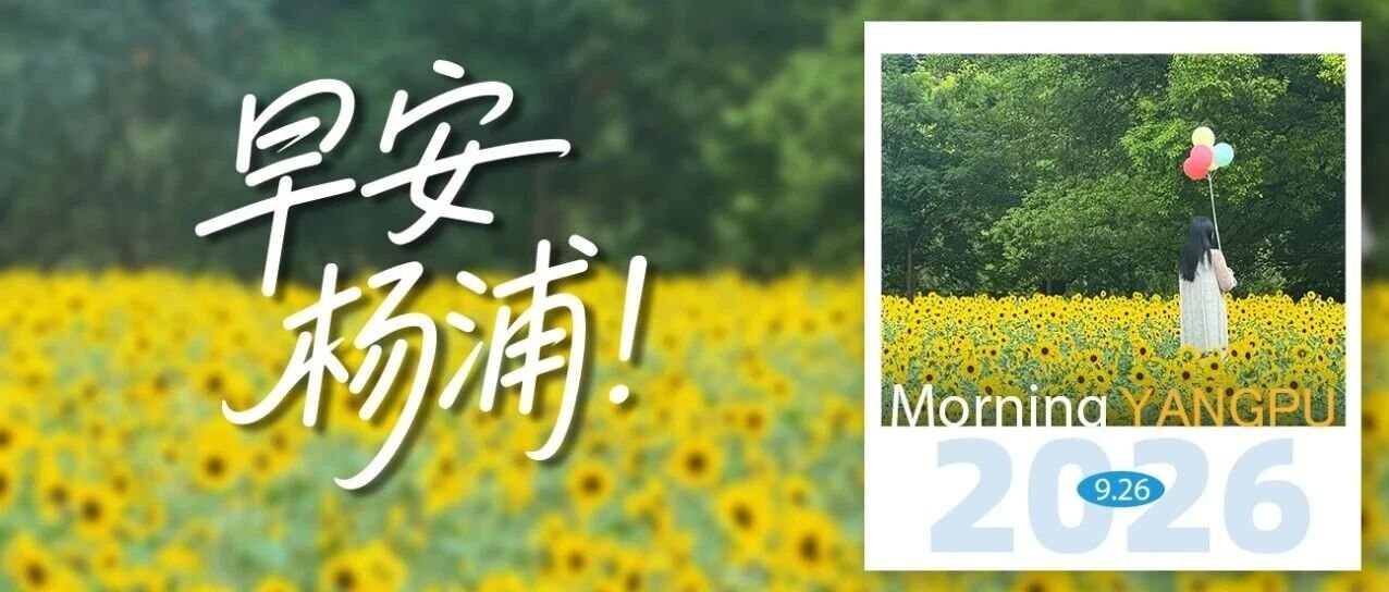 早安杨浦 | 降雨降温准备!局部大到暴雨!世界技能大赛闭幕式交通管制通告→